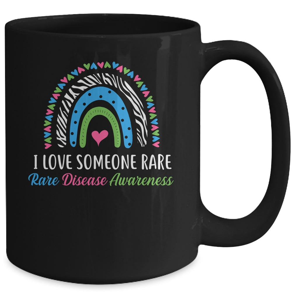 Rainbow Rare Disease Awareness I Love Someone Rare Ribbon Mug Coffee Mug | Teecentury.com