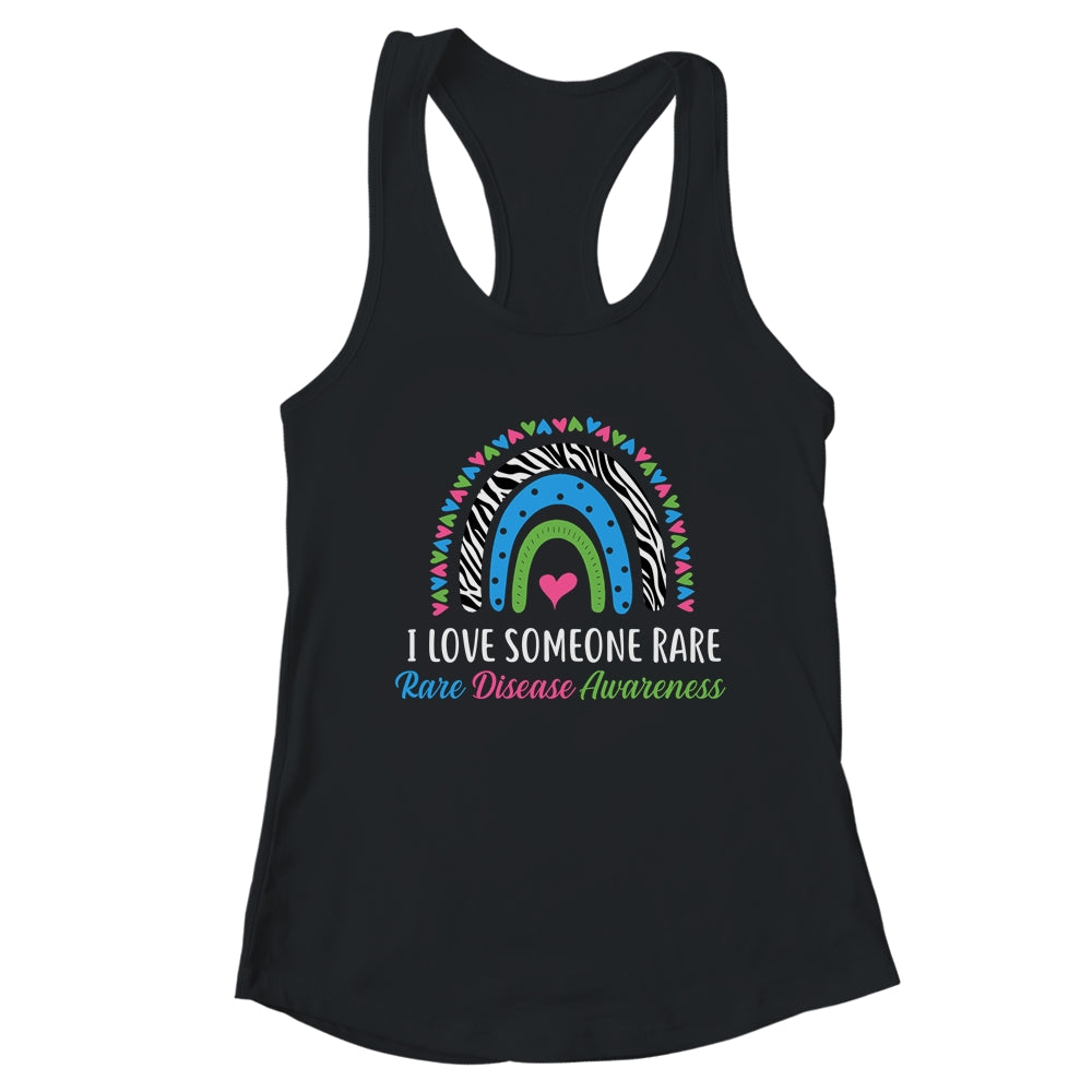 Rainbow Rare Disease Awareness I Love Someone Rare Ribbon T-Shirt & Tank Top | Teecentury.com