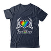 Rainbow Skeleton Heart Love Is Love LGBT Gay Lesbian Pride Shirt & Tank Top | teecentury