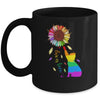 Rainbow Sunflower Cat Love Is Love LGBT Gay Lesbian Pride Mug | teecentury