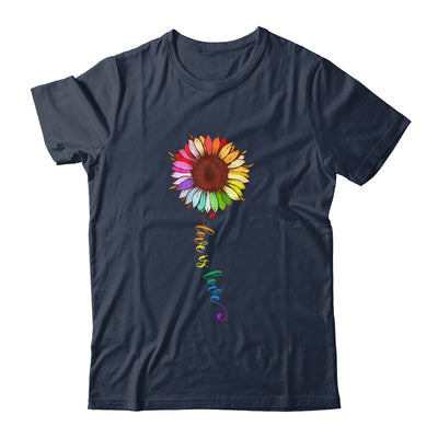 Rainbow Sunflower Love Is Love LGBT Gay Lesbian Pride T-Shirt & Tank Top | Teecentury.com