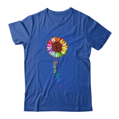 Rainbow Sunflower Love Is Love LGBT Gay Lesbian Pride T-Shirt & Tank Top | Teecentury.com