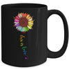 Rainbow Sunflower Love Is Love LGBT Gay Lesbian Pride Mug Coffee Mug | Teecentury.com