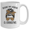 Raising My Husband Is Exhaust Messy Bun Life Leopard Mug Coffee Mug | Teecentury.com