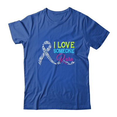 Rare Disease Awareness Zebra Ribbon I Love Someone Rare Shirt & Tank Top | teecentury