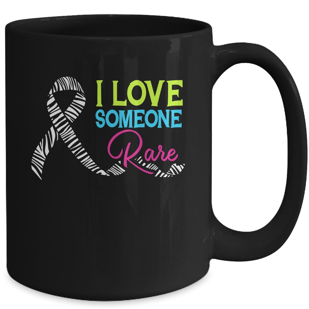 Rare Disease Awareness Zebra Ribbon I Love Someone Rare Mug | teecentury