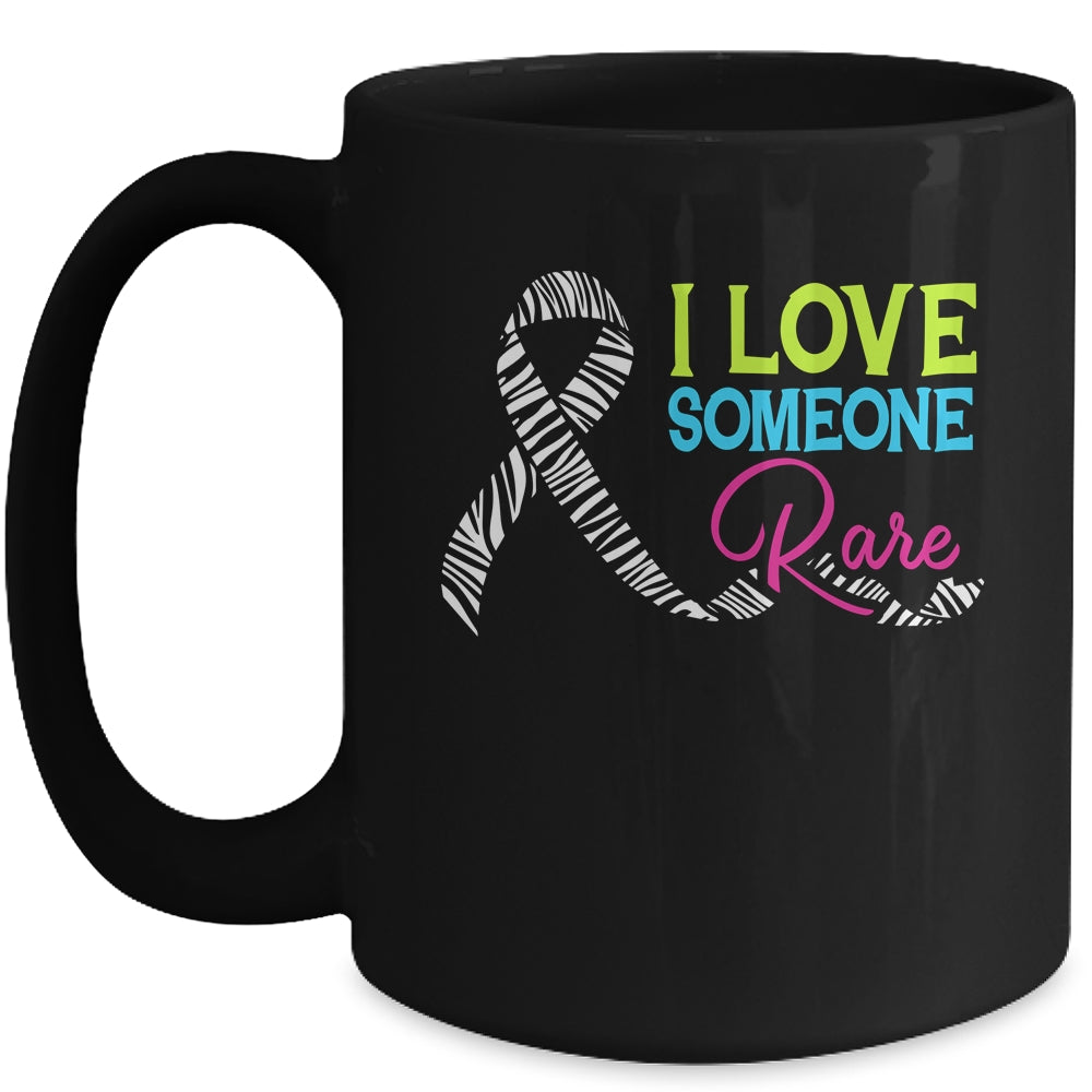 Rare Disease Awareness Zebra Ribbon I Love Someone Rare Mug | teecentury