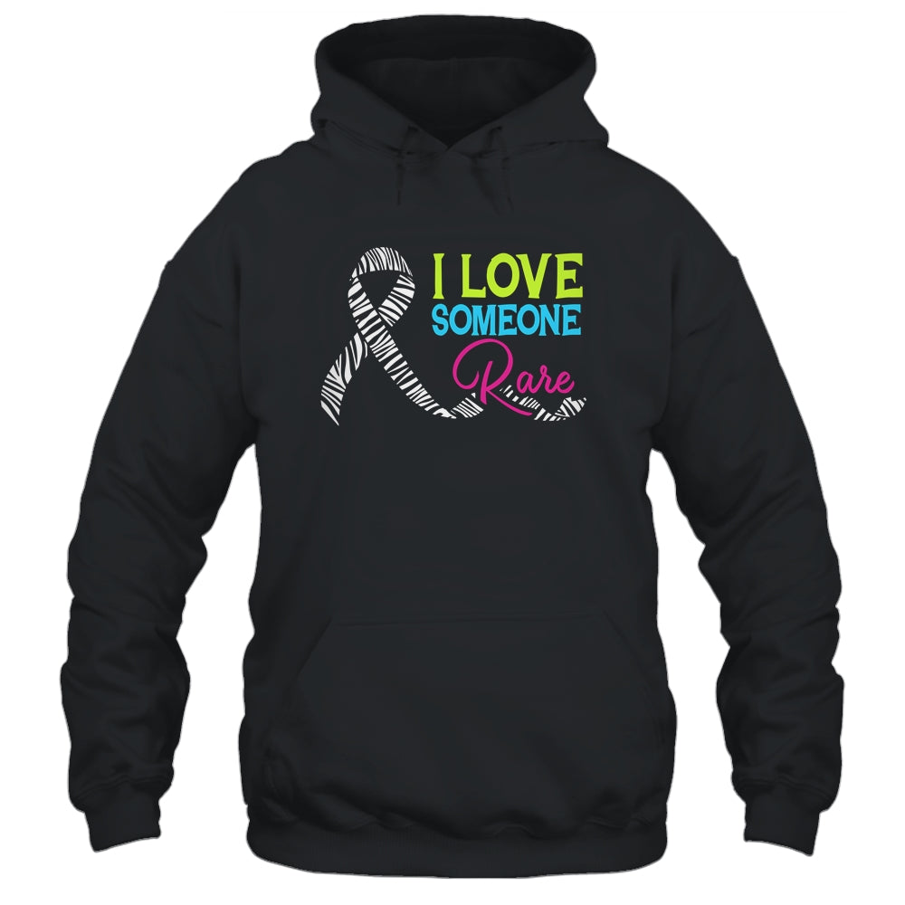 Rare Disease Awareness Zebra Ribbon I Love Someone Rare Shirt & Tank Top | teecentury