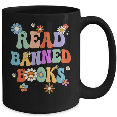 Read Banned Book Retro Bookaholic Book Lover Groovy Mug | teecentury