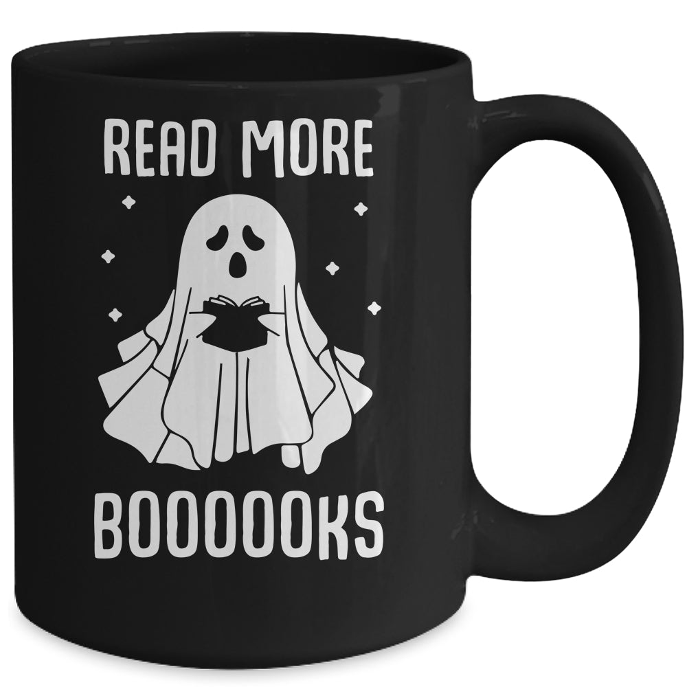 Read More Booooks Ghost Reading Books Halloween Mug | teecentury