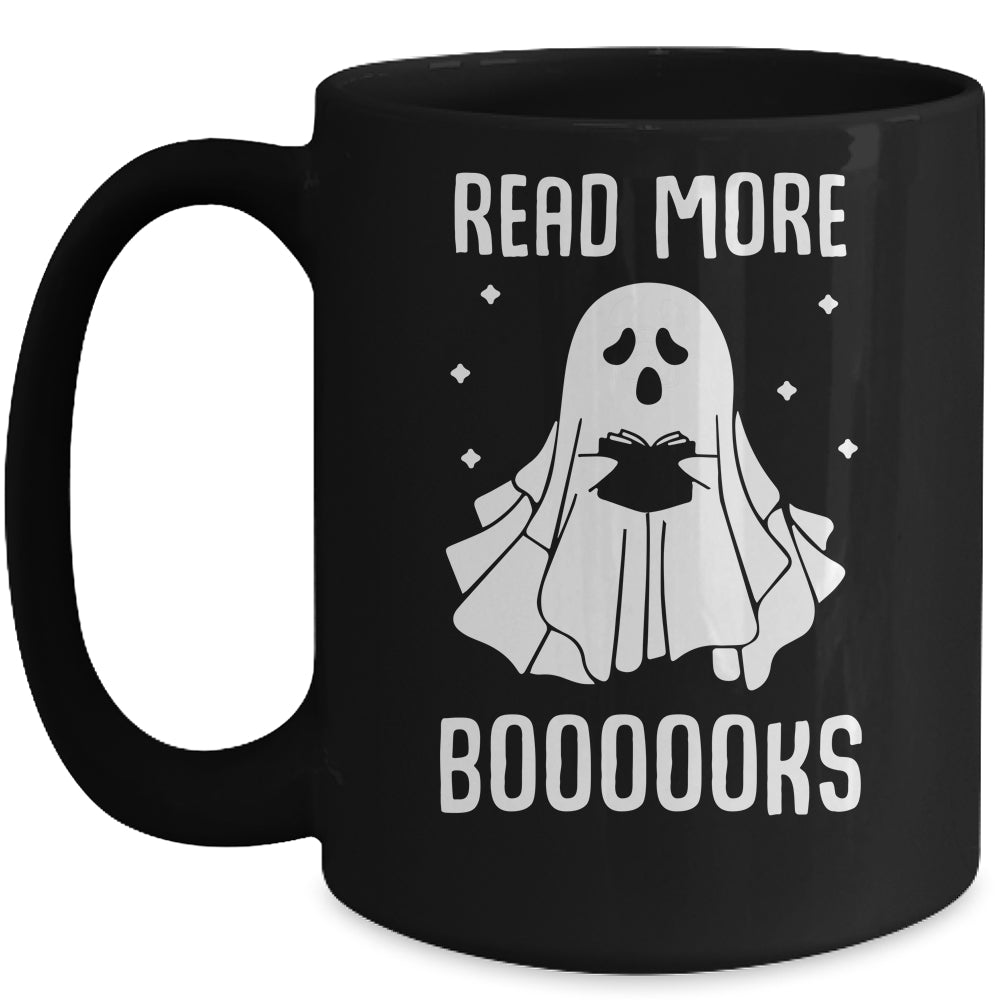 Read More Booooks Ghost Reading Books Halloween Mug | teecentury