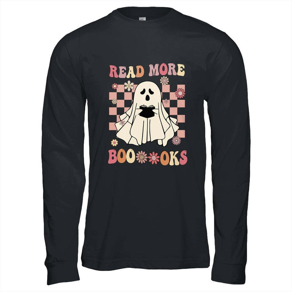 Read More Booooks Ghost Reading Books Halloween Retro Shirt & Hoodie | teecentury