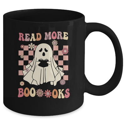 Read More Booooks Ghost Reading Books Halloween Retro Mug | teecentury