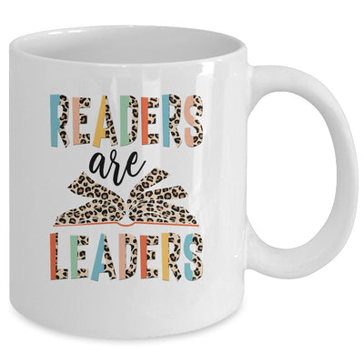 Readers Are Leaders Boho Leopard Book Lover Back To School Mug | teecentury