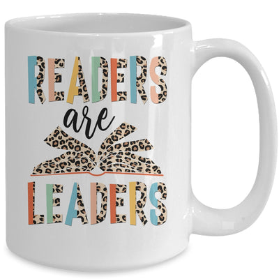 Readers Are Leaders Boho Leopard Book Lover Back To School Mug | teecentury