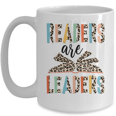 Readers Are Leaders Boho Leopard Book Lover Back To School Mug | teecentury