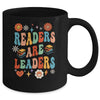 Readers Are Leaders Inspirational Teacher Book Lover Groovy Mug | teecentury