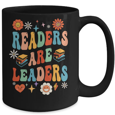 Readers Are Leaders Inspirational Teacher Book Lover Groovy Mug | teecentury