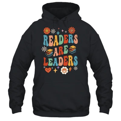 Readers Are Leaders Inspirational Teacher Book Lover Groovy Shirt & Tank Top | teecentury