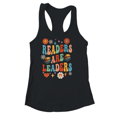 Readers Are Leaders Inspirational Teacher Book Lover Groovy Shirt & Tank Top | teecentury