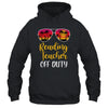 Reading Teacher Off Duty Sunglasses Beach Sunset T-Shirt & Tank Top | Teecentury.com