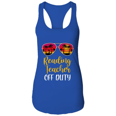 Reading Teacher Off Duty Sunglasses Beach Sunset T-Shirt & Tank Top | Teecentury.com