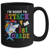 Ready To Attack 1st Grade Shark Back To School Mug Coffee Mug | Teecentury.com