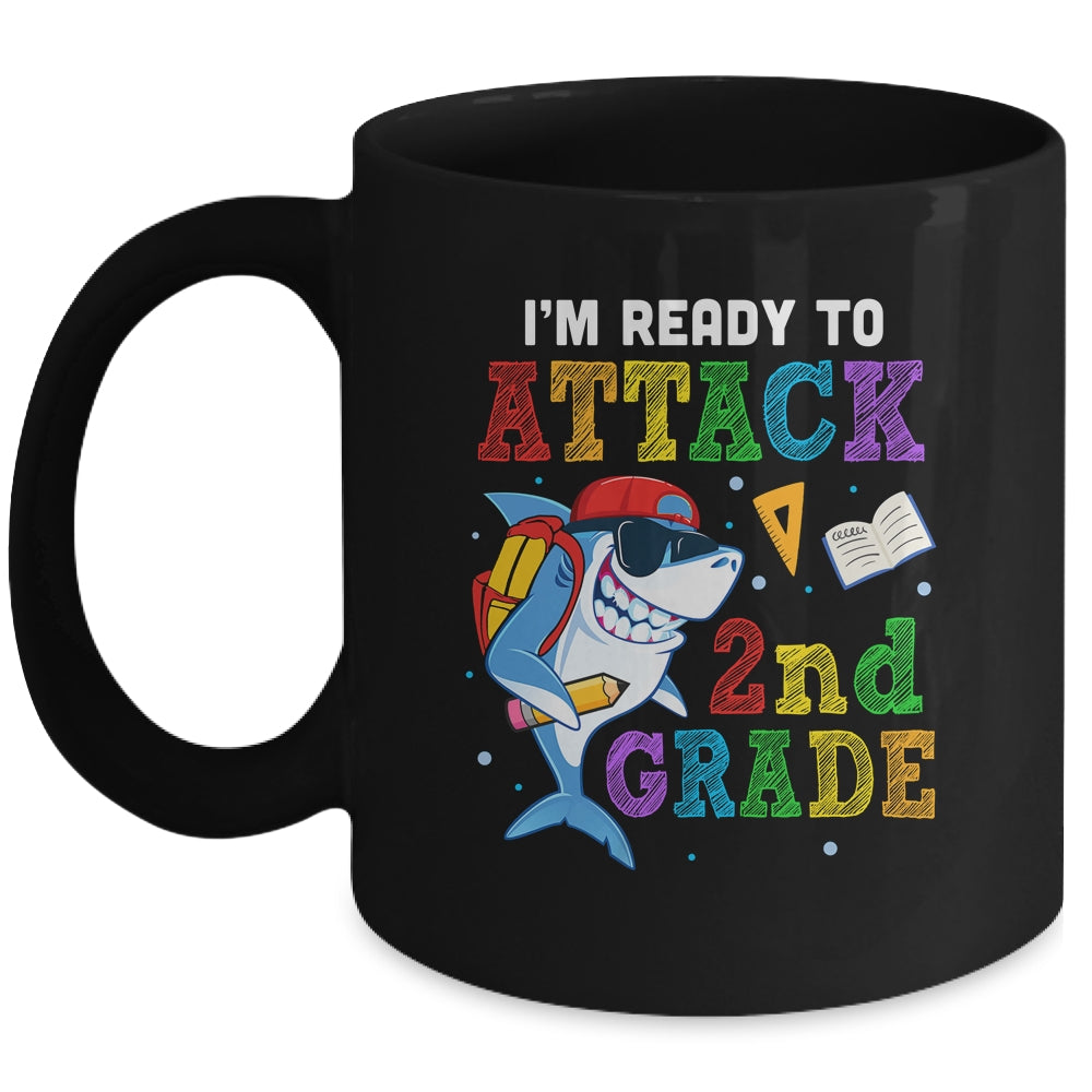 Ready To Attack 2nd Grade Shark Back To School Mug Coffee Mug | Teecentury.com