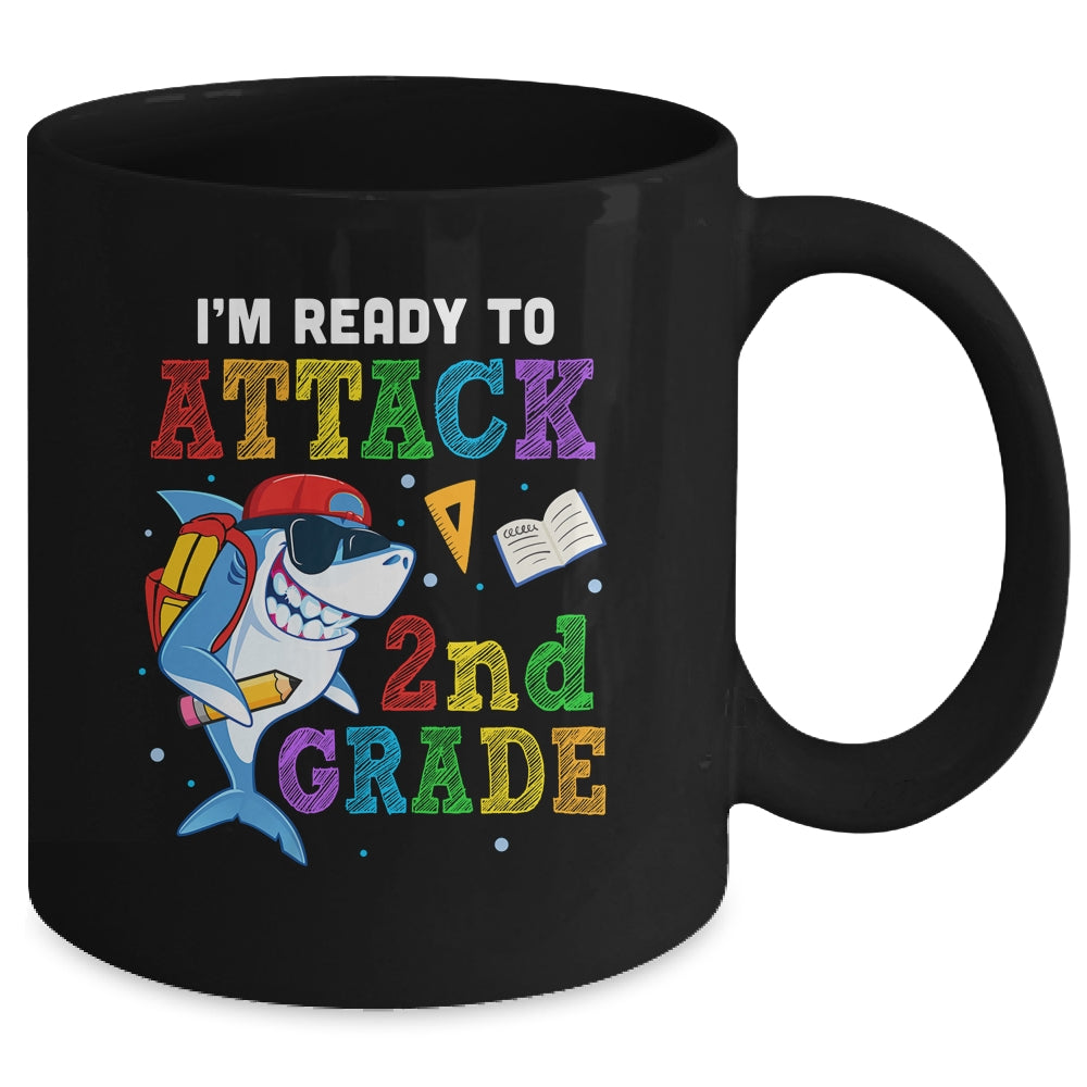 Ready To Attack 2nd Grade Shark Back To School Mug Coffee Mug | Teecentury.com