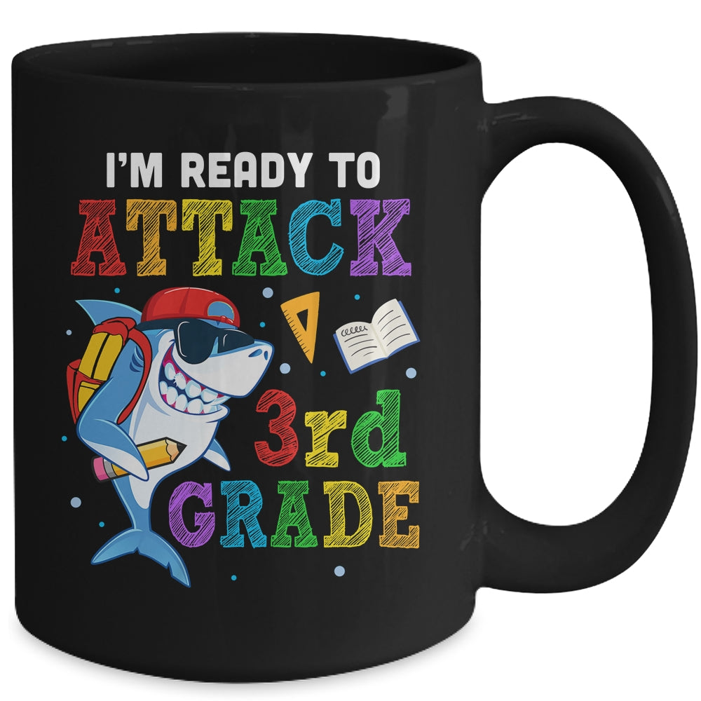 Ready To Attack 3rd Grade Shark Back To School Mug Coffee Mug | Teecentury.com