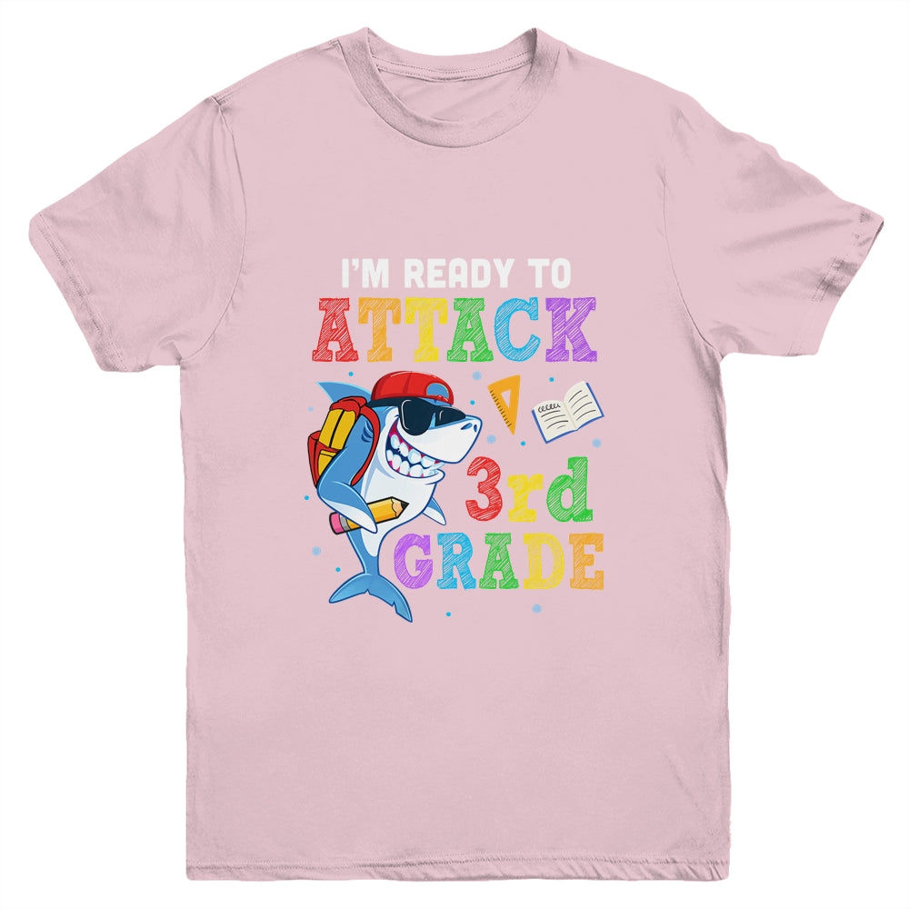 Ready To Attack 3rd Grade Shark Back To School Youth Youth Shirt | Teecentury.com