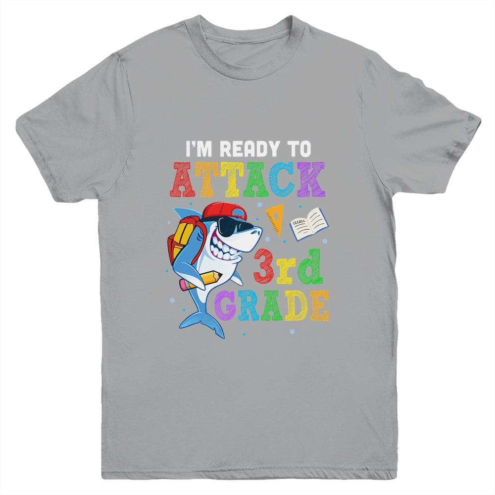 Ready To Attack 3rd Grade Shark Back To School Youth Youth Shirt | Teecentury.com