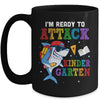 Ready To Attack Kindergarten Grade Shark Back To School Mug Coffee Mug | Teecentury.com