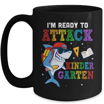 Ready To Attack Kindergarten Grade Shark Back To School Mug Coffee Mug | Teecentury.com