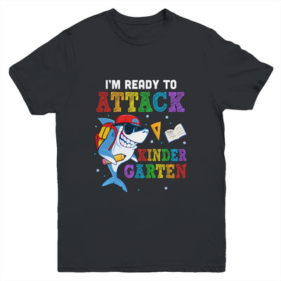 Ready To Attack Kindergarten Grade Shark Back To School Youth Youth Shirt | Teecentury.com