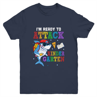Ready To Attack Kindergarten Grade Shark Back To School Youth Youth Shirt | Teecentury.com