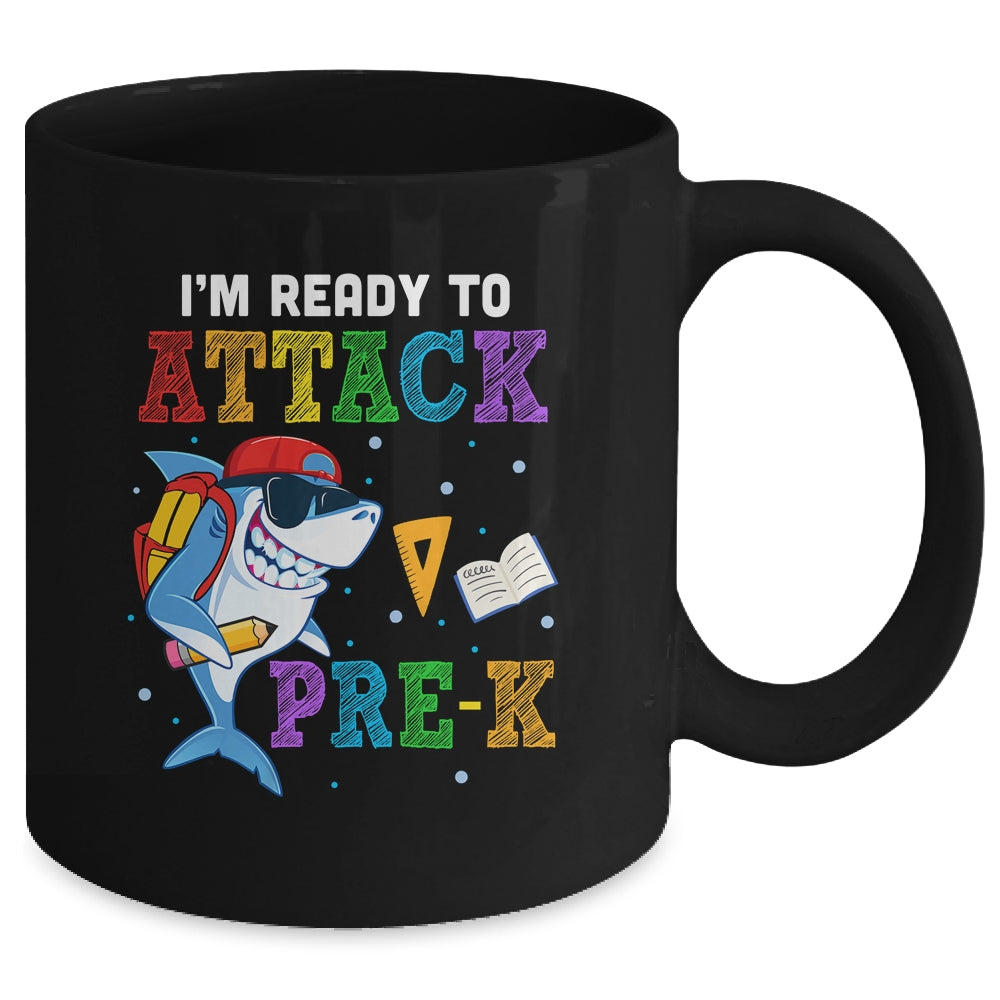 Ready To Attack Pre-K Grade Shark Back To School Mug Coffee Mug | Teecentury.com