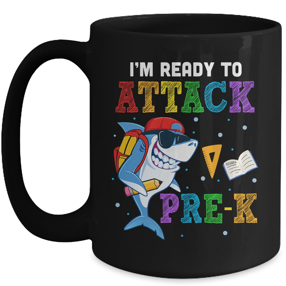 Ready To Attack Pre-K Grade Shark Back To School Mug Coffee Mug | Teecentury.com