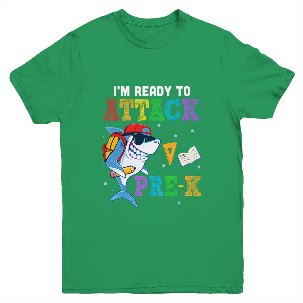 Ready To Attack Pre-K Grade Shark Back To School Youth Youth Shirt | Teecentury.com