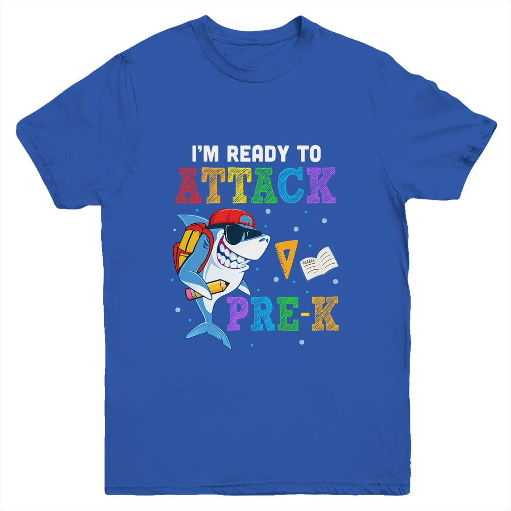 Ready To Attack Pre-K Grade Shark Back To School Youth Youth Shirt | Teecentury.com