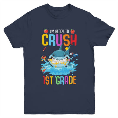 Ready To Crush 1st Grade Shark Back To School Youth Youth Shirt | Teecentury.com