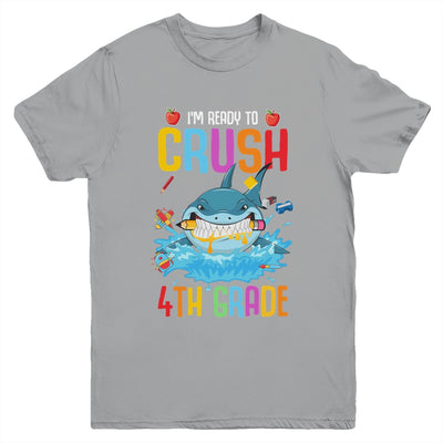 Ready To Crush 4th Grade Shark Back To School Youth Youth Shirt | Teecentury.com