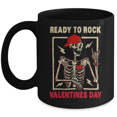 Ready To Rock Valentines Day Valentines Day Funny Skeleton Mug | teecentury