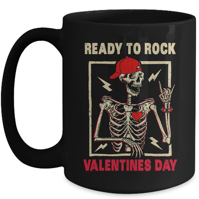 Ready To Rock Valentines Day Valentines Day Funny Skeleton Mug | teecentury