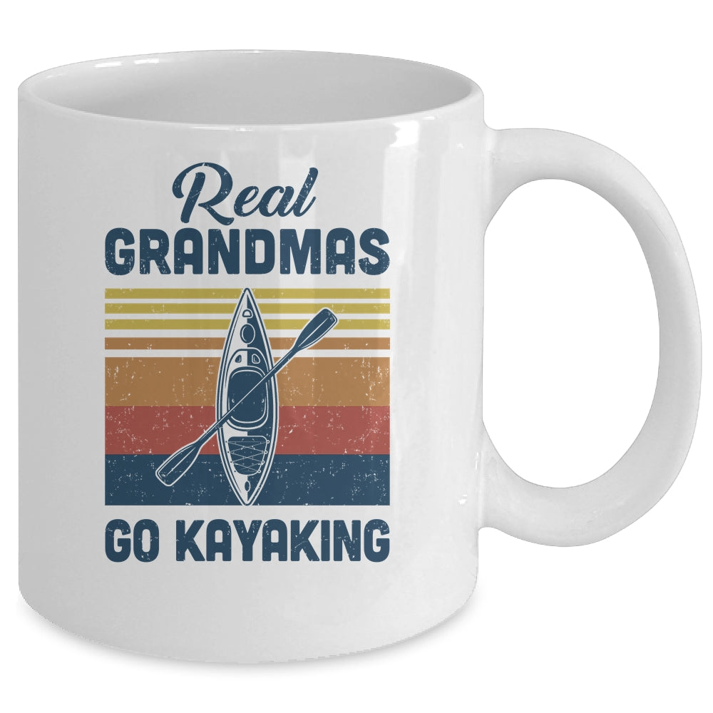 Real Grandmas Go Kayaking Whitewater River Lake Mug Coffee Mug | Teecentury.com