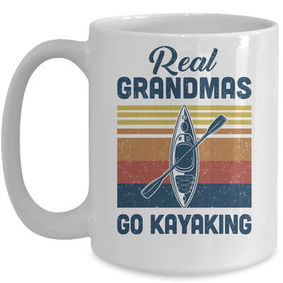 Real Grandmas Go Kayaking Whitewater River Lake Mug Coffee Mug | Teecentury.com