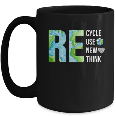 Recycle Reuse Renew Rethink Activism Earth Day Mug | teecentury
