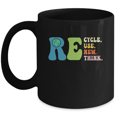 Recycle Reuse Renew Rethink Earth Day Groovy Mug | teecentury