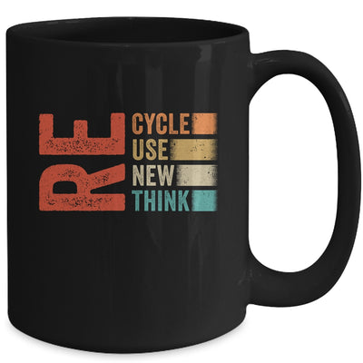 Recycle Reuse Renew Rethink Earth Day Retro Mug | teecentury