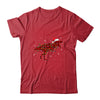 Red Plaid Dinosaur Christmas Lights Santa Hat Pajamas T-Shirt & Sweatshirt | Teecentury.com